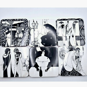 Aubrey Vincent Beardsley Art Prints on Coaster Pre-owned Total 12